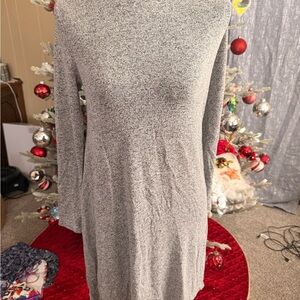 Old Navy Gray Long Sleeve Dress